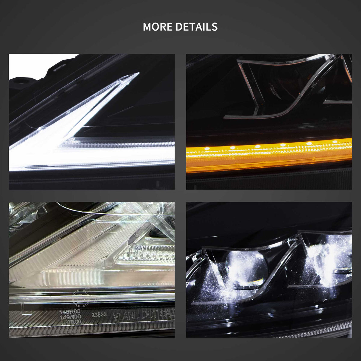 Reflektory przednie LED VLAND do Lexus IS220d / IS250 / IS350 / IS F (2005–2012)